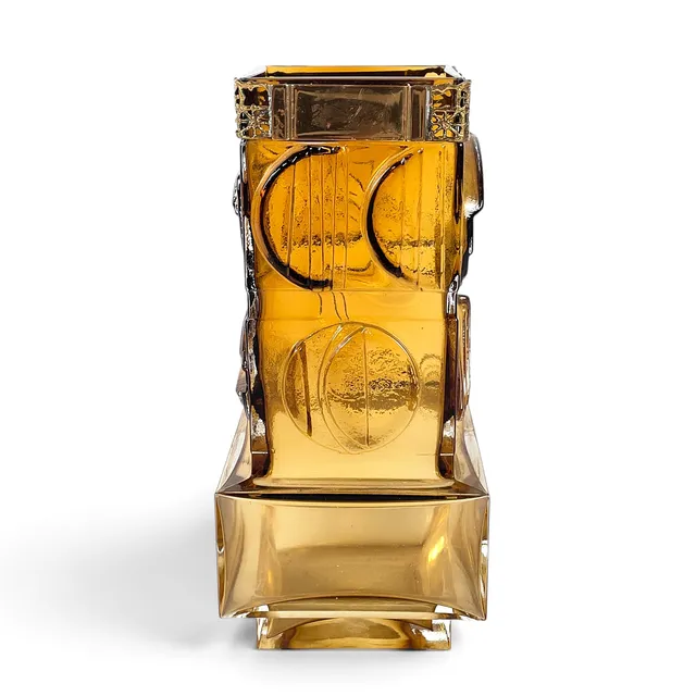 PENTTI SARPANEVA. Vas, glas, Turun Hopea, Finland, signerad samt etikettmärkt.