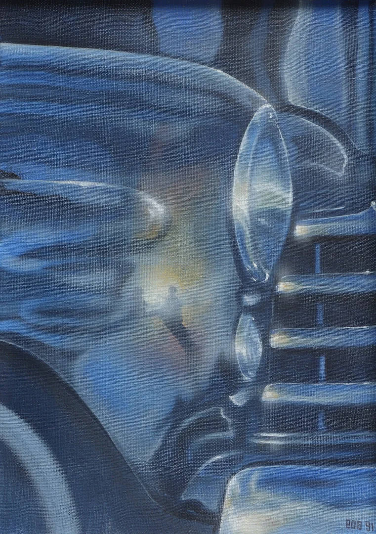 BOB MATSON. Olja på duk, "Lägereld", signerad, daterad -91. — Paintings — Ekenbergs Auktioner