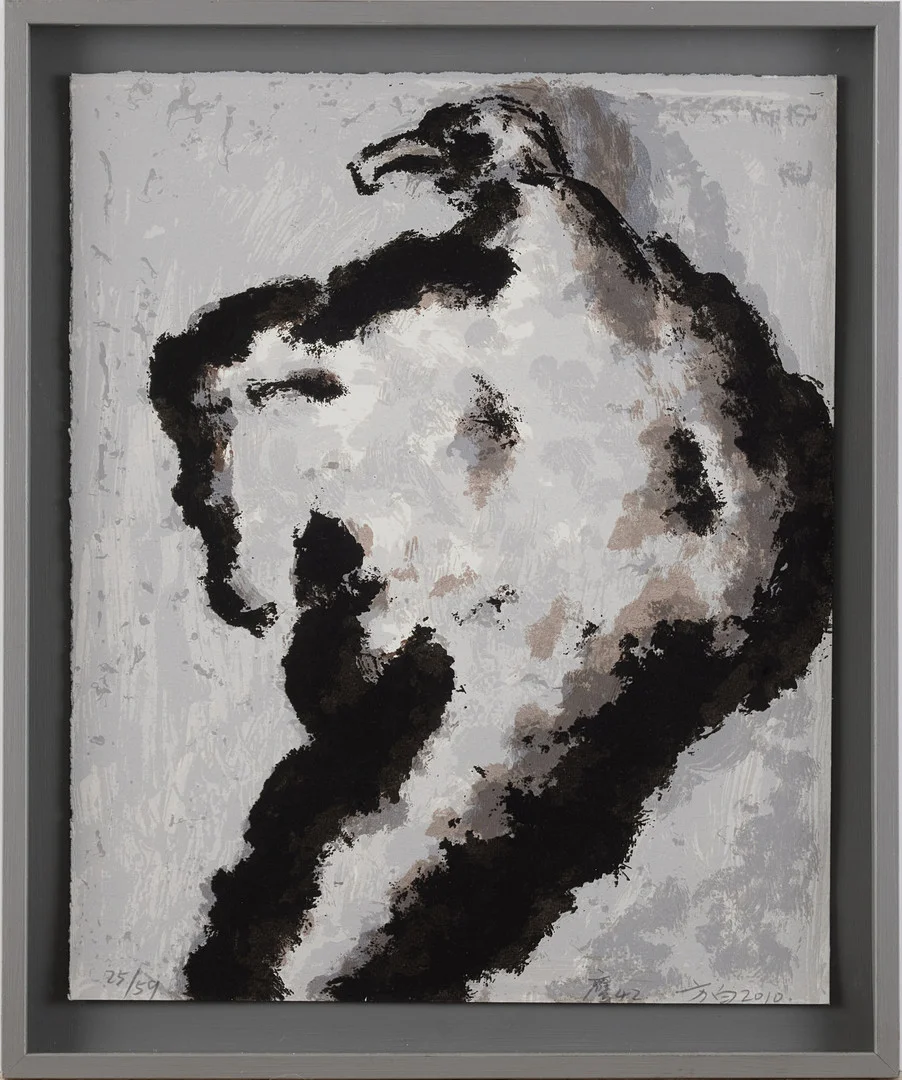 ZHANG FANGBAI (FÖDD 1962). Figurkomposition, färglitografi. — Engravings & Prints — Stockholms Auktionsverk Magasin 5