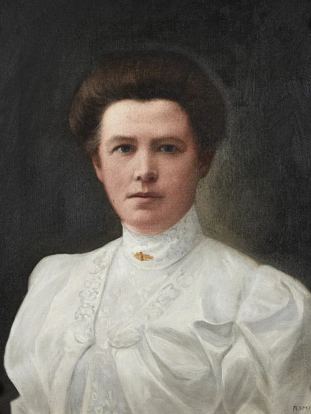 AXEL SMITH (1891-1970). Porträtt av kvinna, olja på duk, signerad.