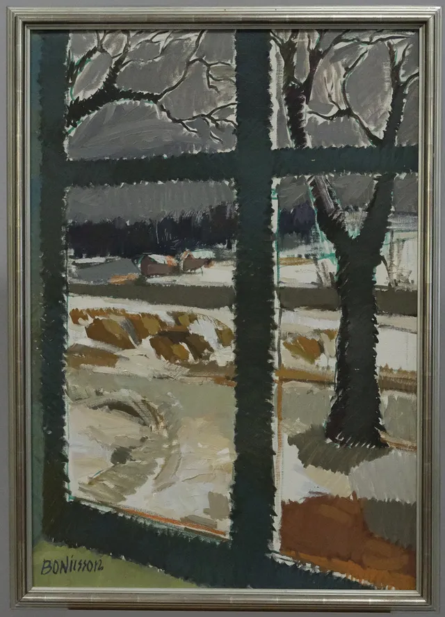 BO NILSSON. FÖNSTERUTSIKT I VINTER.