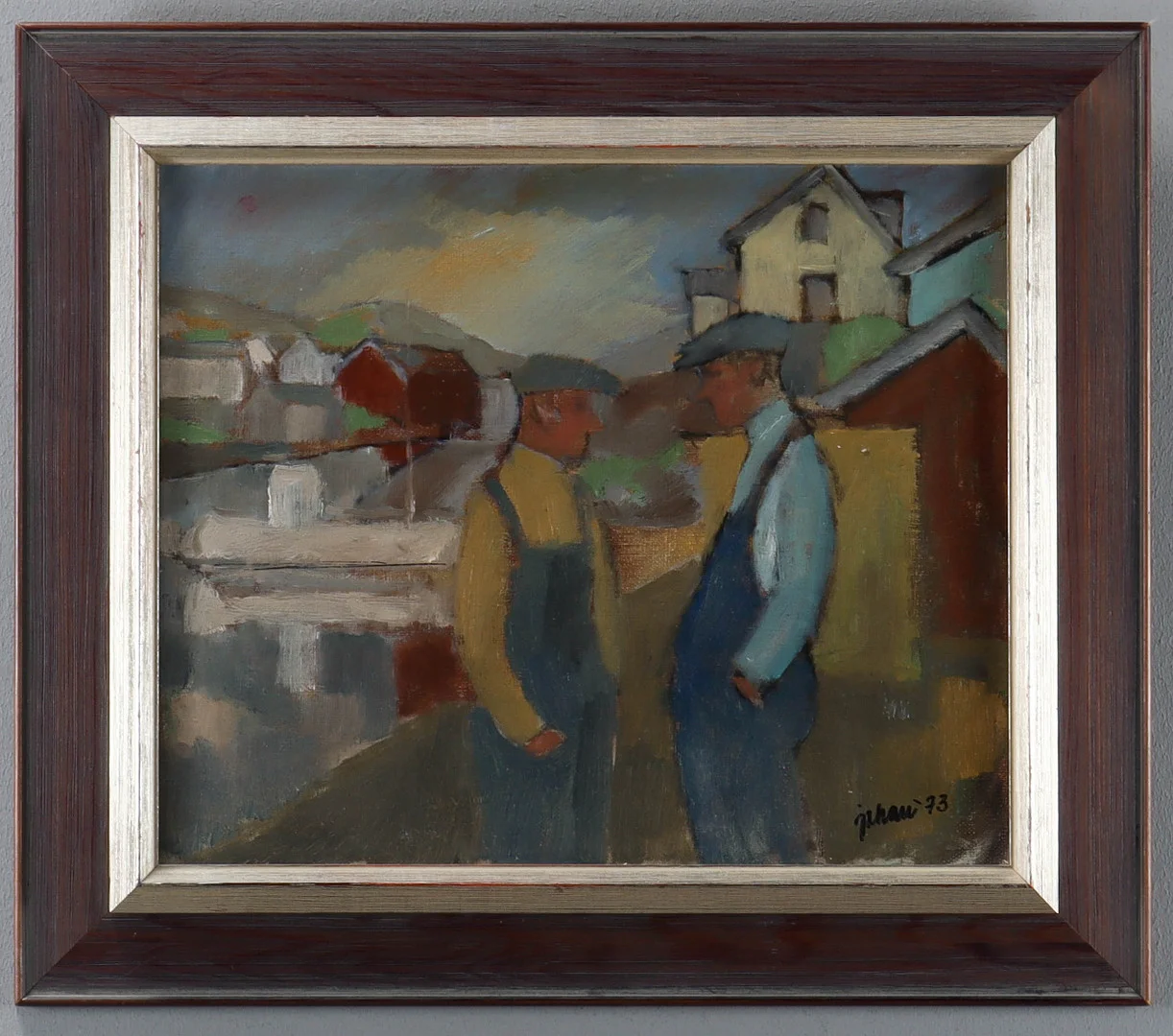 FRITZ HENRY JOHANSSON. "Fiskare". — Paintings — Karlstad Hammarö Auktionsverk