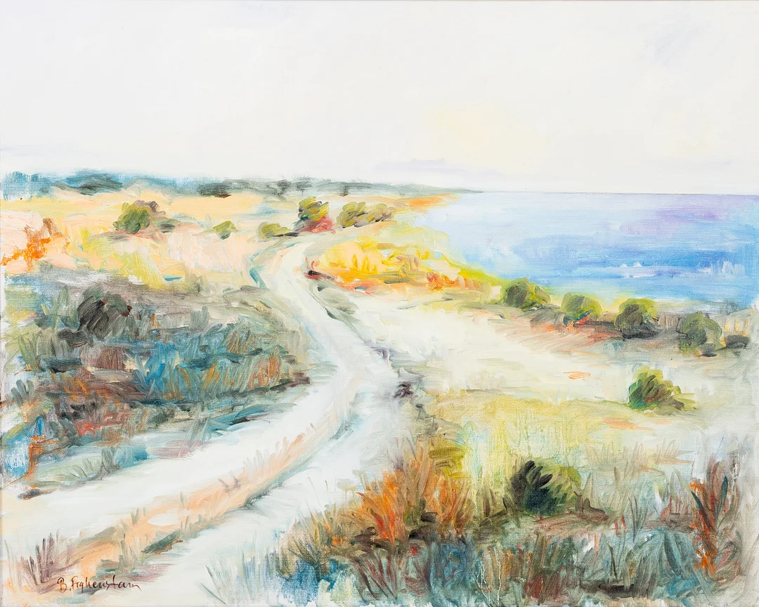 BÖRJE FRYKENSTAM. Ölandsmotiv, olja på duk, signerad. — Paintings — Auktionshuset Kolonn