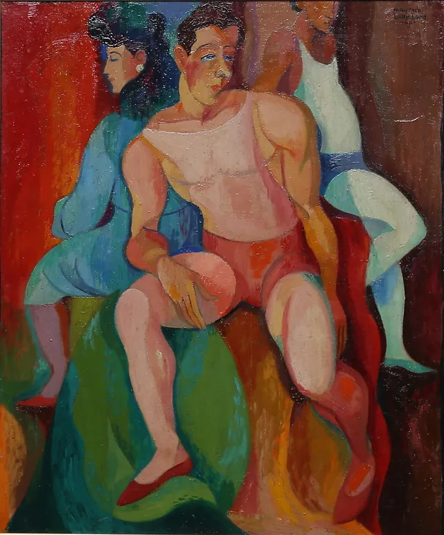 MAURICE BLANCHARD. Olja på duk, signerad maurice blanchard och daterad -46-.