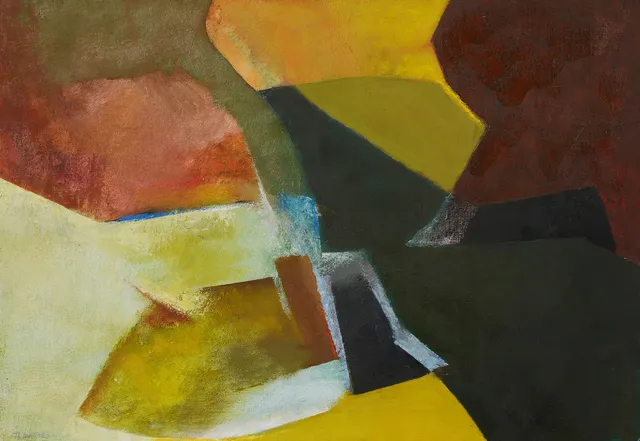ROLF WERTHEIMER. Abstrakt motiv, olja på duk, signerad samt daterad 1960.