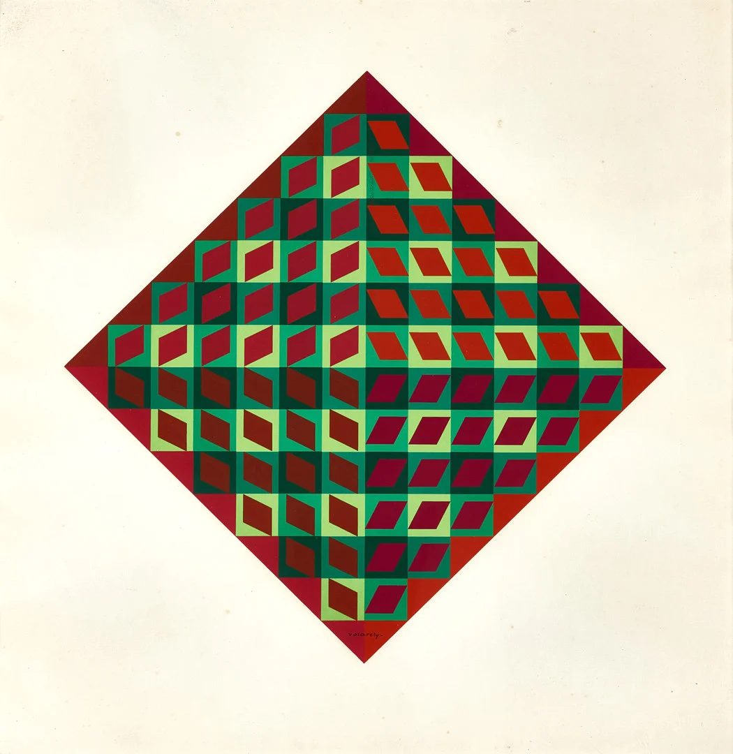 VICTOR VASARELY. "Banya, 1964", signerad i trycket, screenprint. — Engravings & Prints — Crafoord Auktioner Stockholm