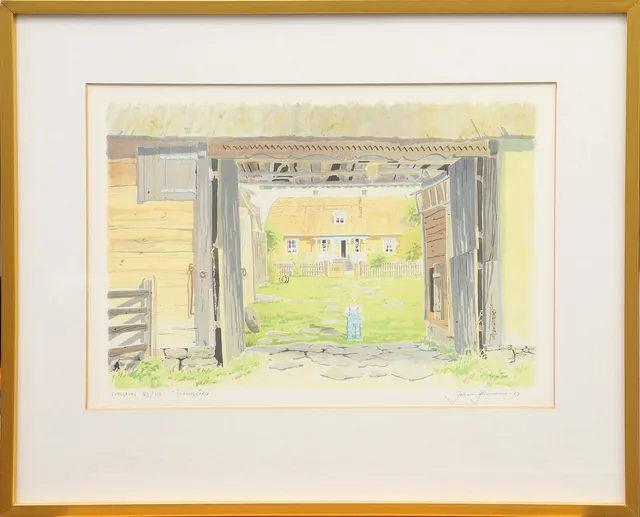 JOHAN PERSSON. LITO, signerad, 1987.