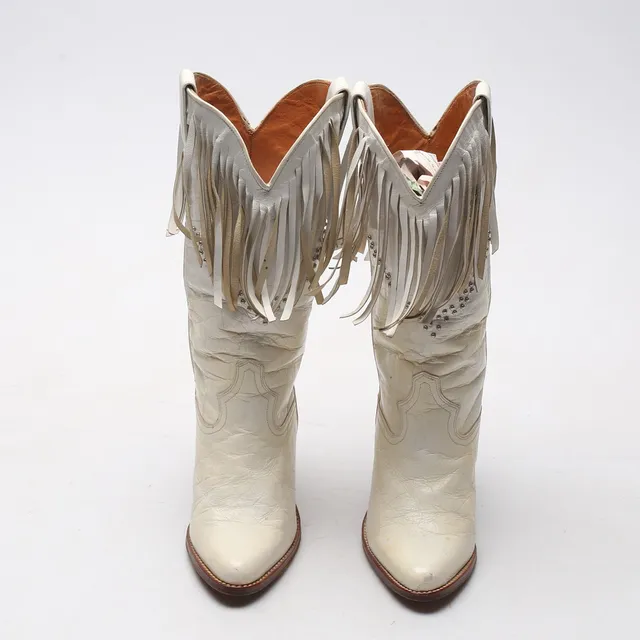 BOOTS, ett par, westernstil, skinn, enligt uppgift Spanien, 1900-talets slut.