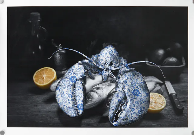 LARS TUNEBO. "Ming Lobster", mixed media, signerad numrerad EA 1/3.