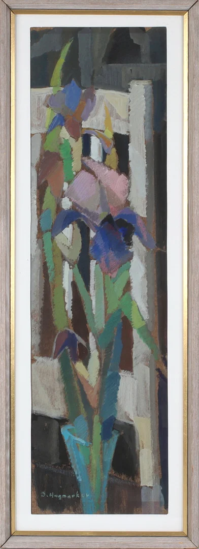 SVEN HAGMARKER. Blomster, gouache på papper, signerad. — Paintings — Stadsauktion Sundsvall