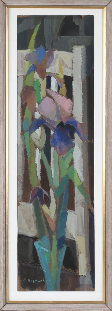 SVEN HAGMARKER. Blomster, gouache på papper, signerad.