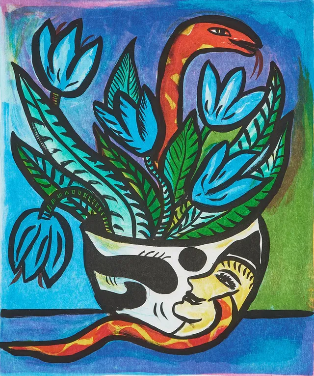 ULRICA HYDMAN-VALLIEN. Stilleben, färglitografi, signerad och numrerad 79/250.