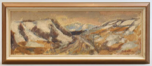 ERIC LUNDBERG. Olja på duk, fjällandskap, signerad.