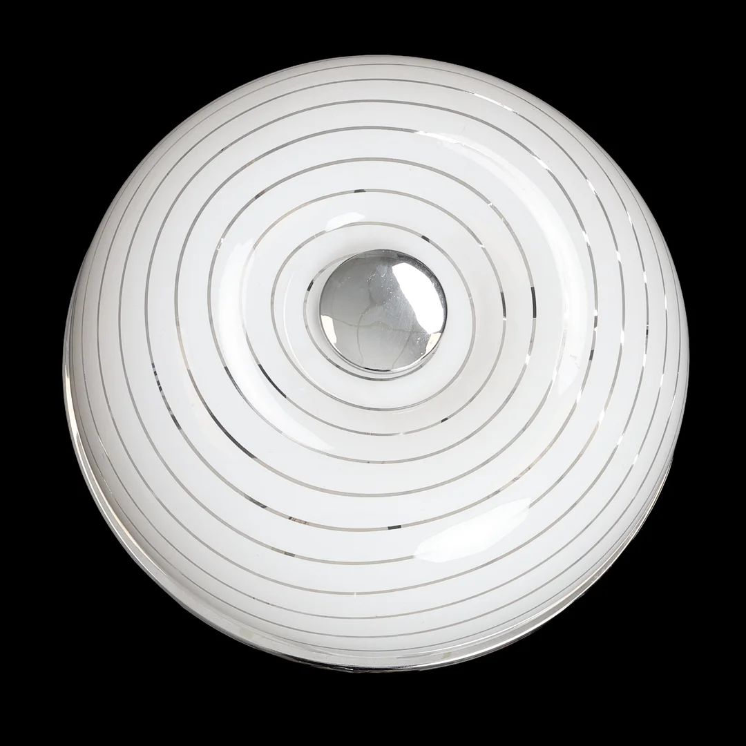 ITALIAN MURANO STYLE LUCITE AND CHROME CEILING LIGHT. — Ceiling lights — Young's Auctions