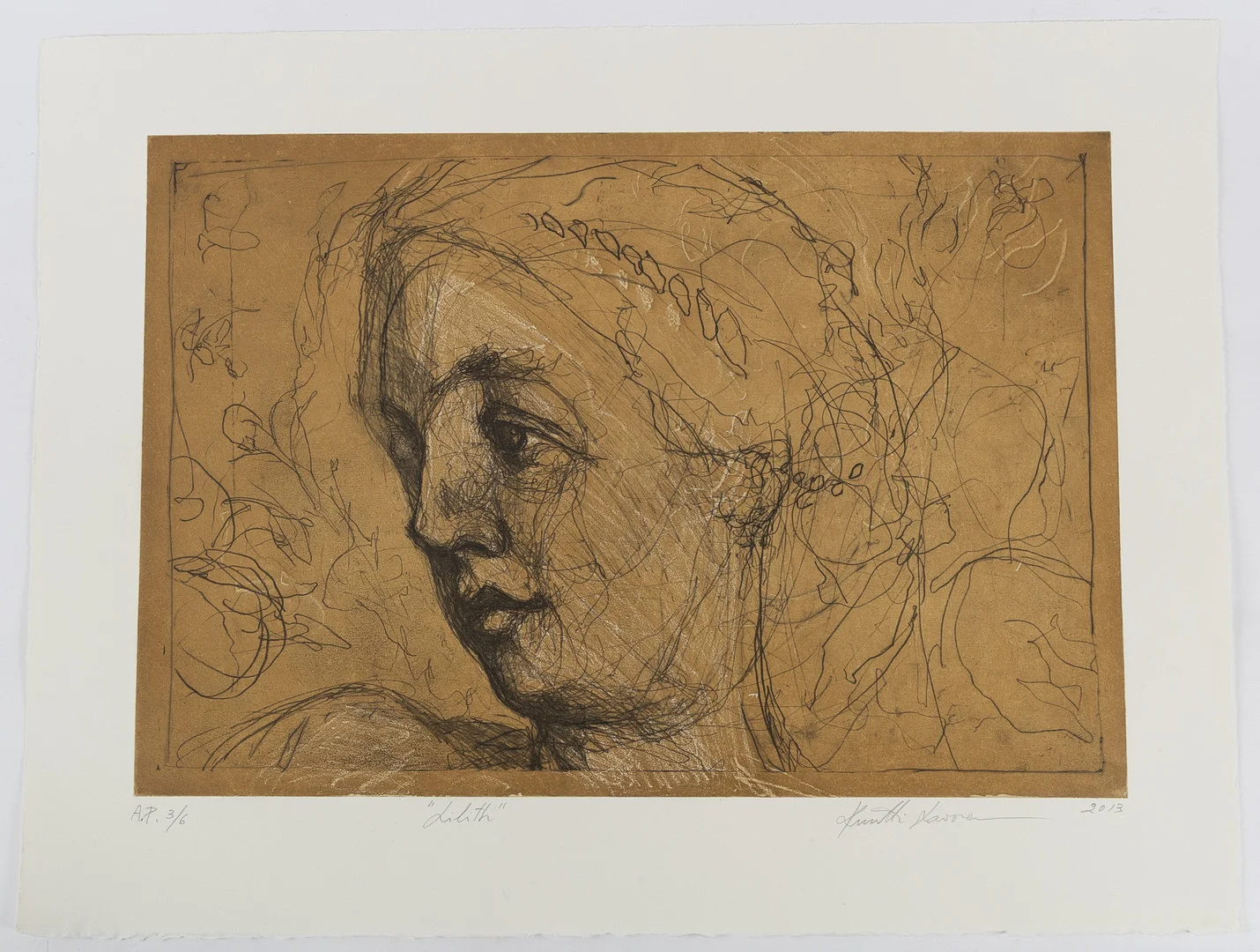 KUUTTI LAVONEN. "Lilith", etsning, oramat blad. — Engravings & Prints — Stockholms Auktionsverk Helsingborg