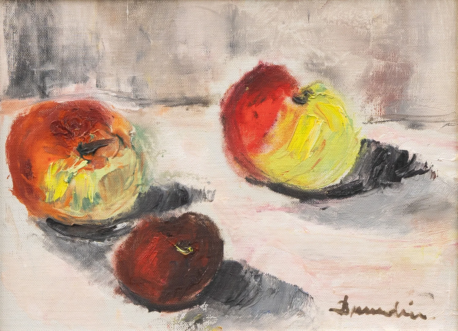 HANNA BRUNDIN (1914-2000). Stilleben, olja på pannå, signerad. — Paintings — Garpenhus Auktioner