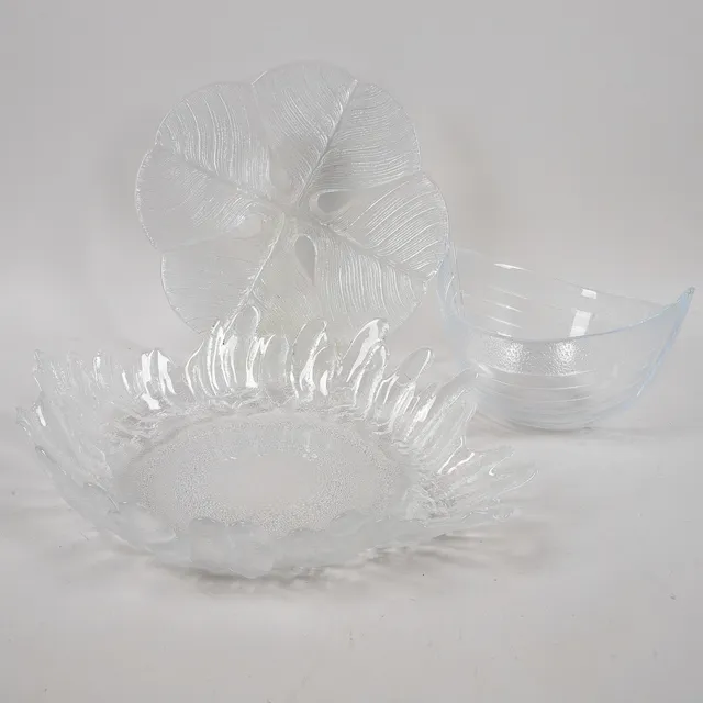 FAT OCH SKÅL/TRÅLARE, 3 st, glas, 1900-talets andra hälft.