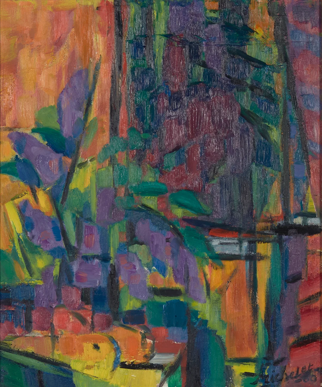 Michelet, Johan Fredrik — "Syrin-bukett" 1960 — Kunst/Maleri — Blomqvist