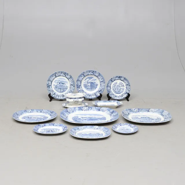 MATSERVIS, 43 delar, flintgods, "Skåne", Rörstrand, 1900-tal.