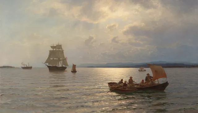 Gude, Hans Fredrik — Møte på Christianiafjorden, 1873