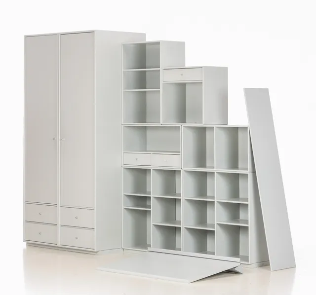 Peter J. Lassen for Montana. Collection of lacquered MDF shelving modules (+10)