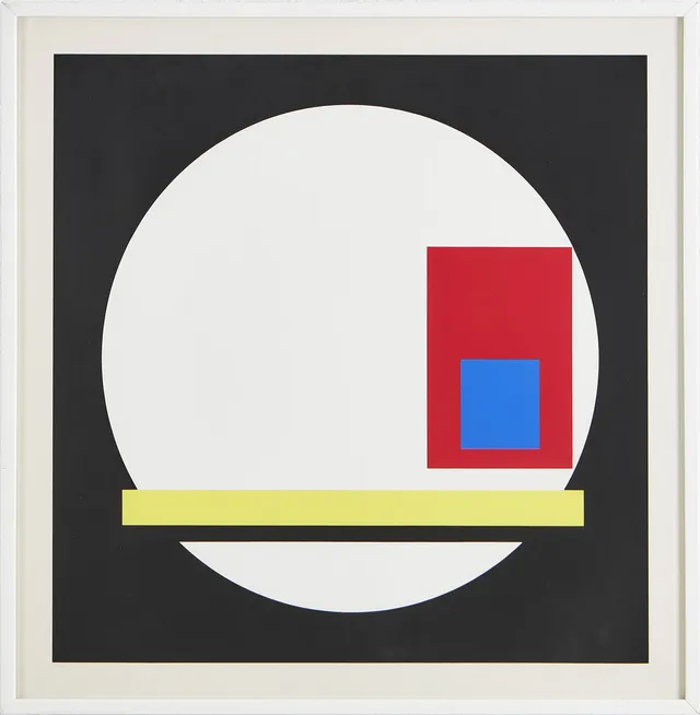 JEAN ALBERT GORIN (FRA, 1899-1981). Konkreta kompositioner, färgserigrafier, 2 st, signerade.