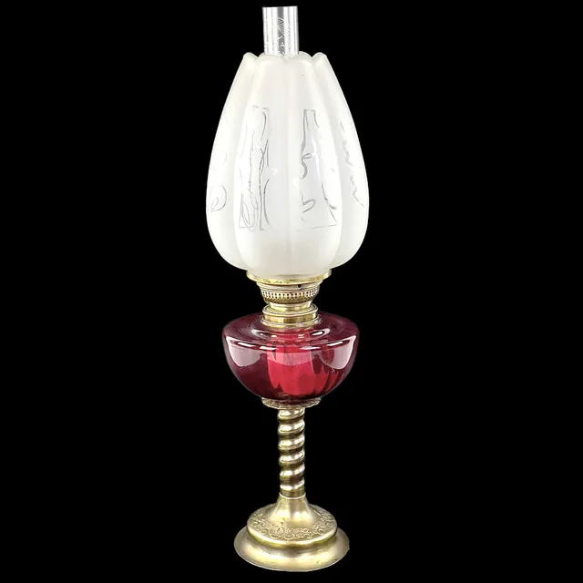 BORDSFOTOGENLAMPA. Metall/glas, 1900-tal.
