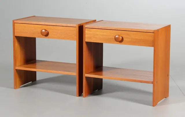 Dansk møbelproducent. Par sengeborde, 1960'erne (2)
