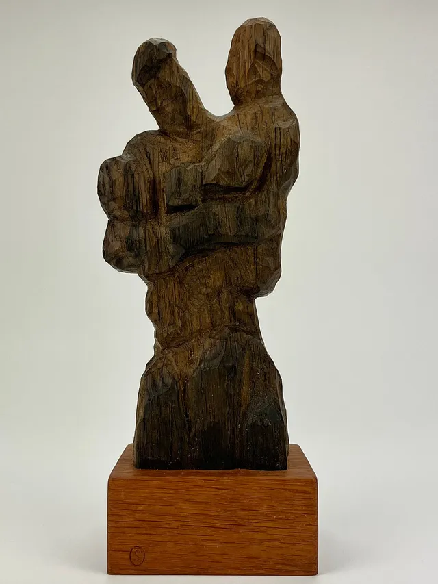 SVEN OLSSON. Skulptur, trä, signerad SO.