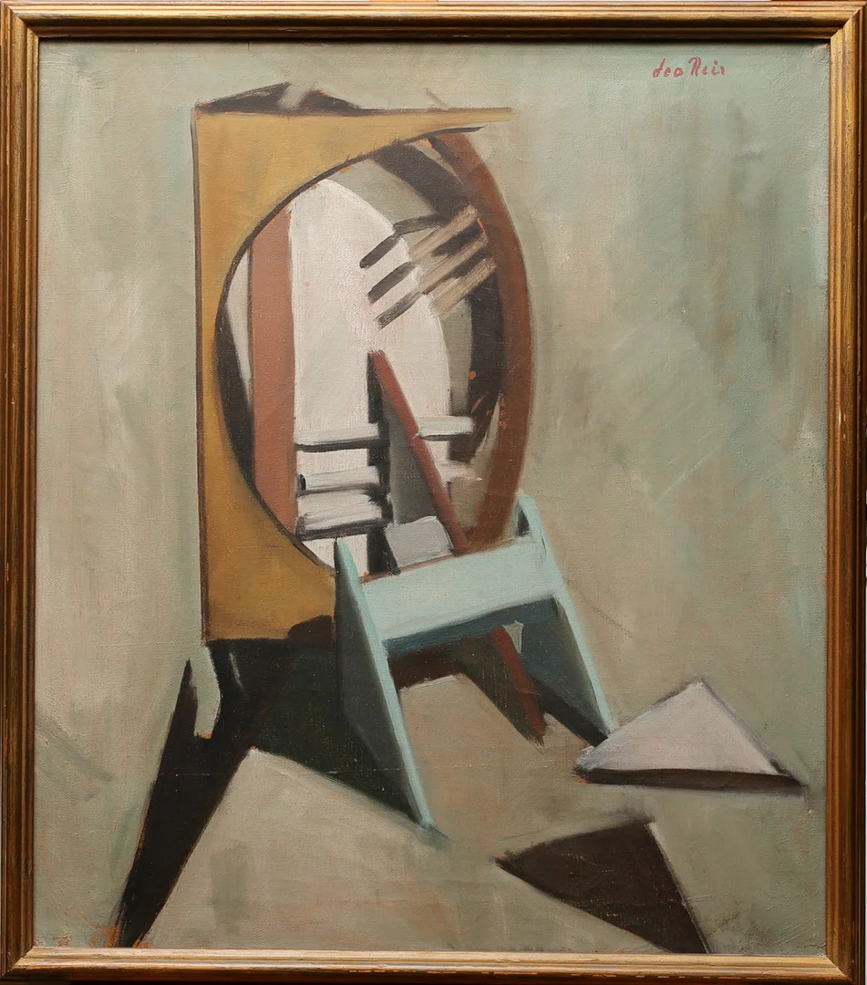 LEO REIS. Olja på duk, komposition,signerad. — Paintings — Limhamns Auktionsbyrå