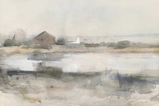 MATS RYDSTERN. Kustlandskap, akvarell, signerad -76.