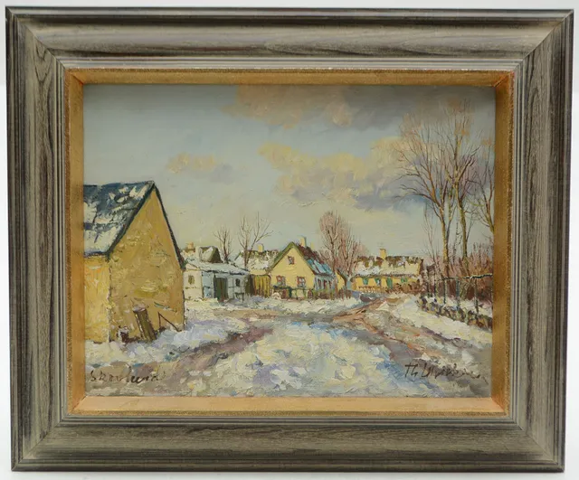 THEODOR ULRICHSEN (1905 - 1970). Skovlund. Olja på duk.