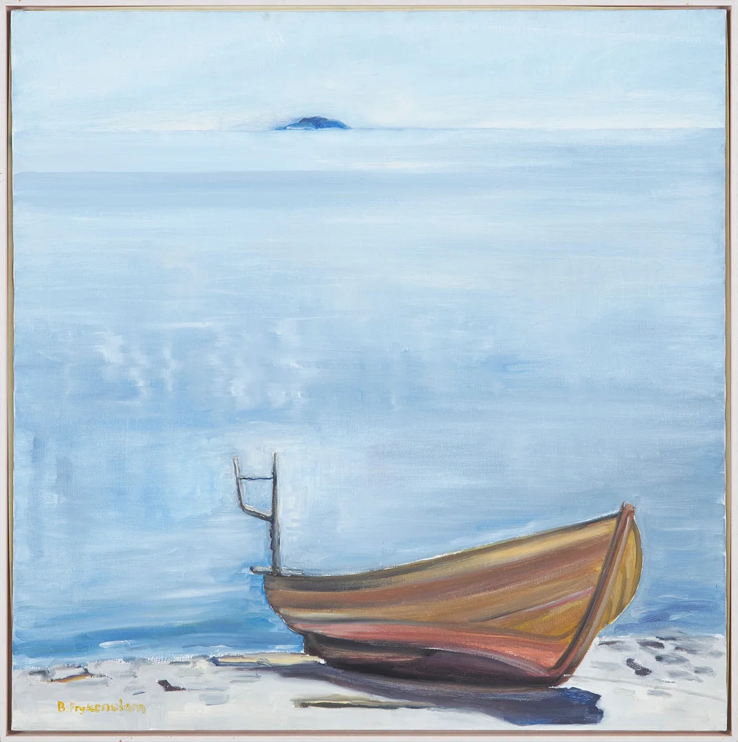 BÖRJE FRYKENSTAM (1936-2021). Uppdragen eka, olja på duk. — Paintings — Stockholms Auktionsverk Magasin 5