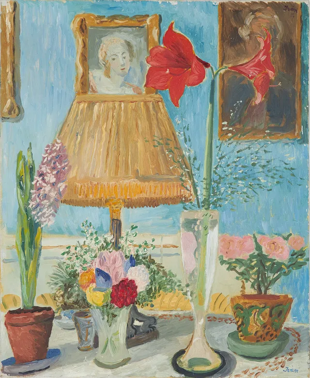 IVAN GRÜNEWALD. Interiör, olja på duk, signerad.