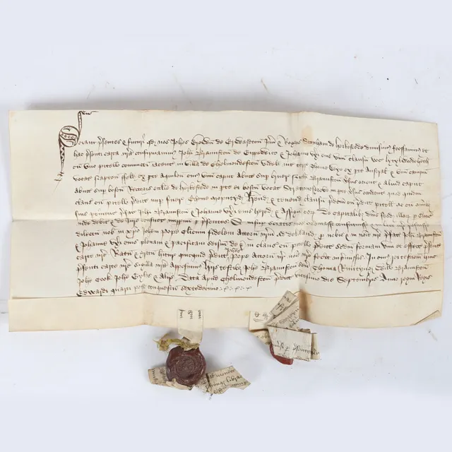 A 17TH CENTURY JAMES I VELLUM MANUSCRIPT, CIRCA 1610.