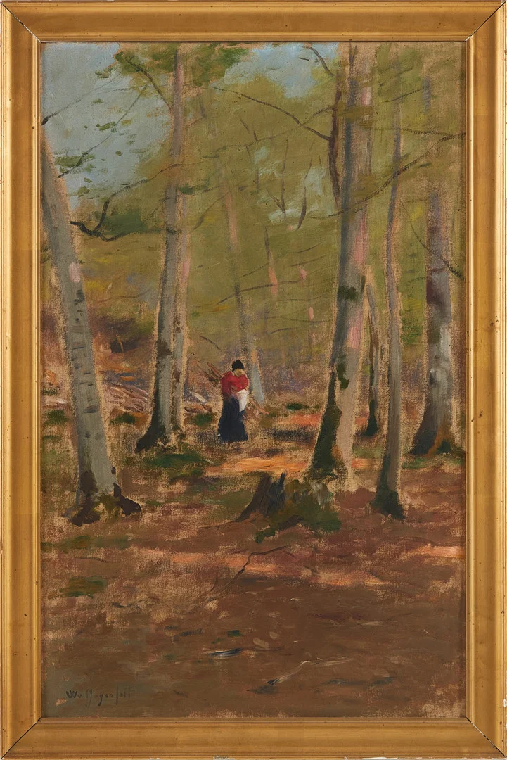 WILHELM VON GEGERFELT (1844-1920). skogsmotiv, olja på duk, signerad. — Paintings — Stockholms Auktionsverk Magasin 5