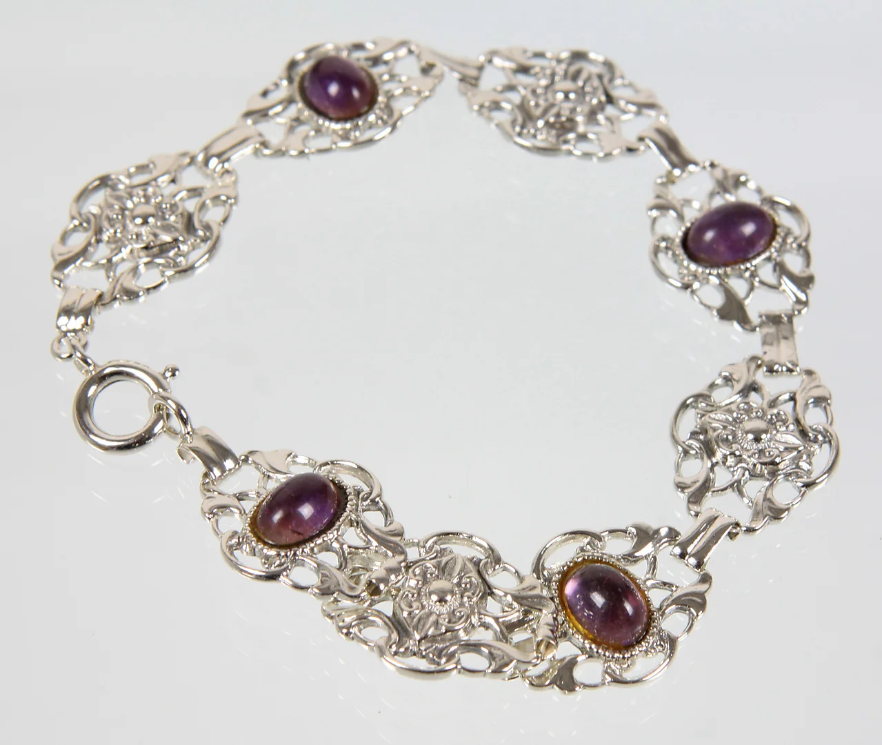 AMETHYST ARMBAND, SILBER 835. — Bracelets — Auktionshaus Bossard