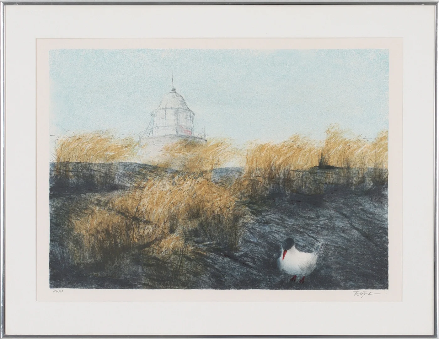 BJÖRN LINDROTH. Landskapsmotiv, färglitografi, signerad och numrerad 212/360. — Engravings & Prints — Stadsauktion Sundsvall