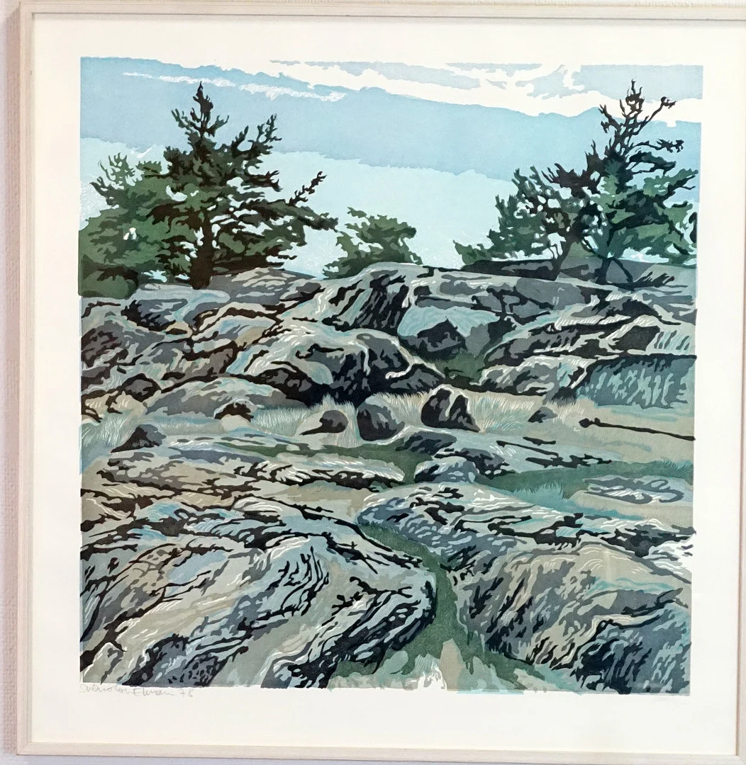 SVENOLOV EHRÉN. Färglitografi, klipphällar, signerad, daterad -78 samt numrerad 285/410. — Engravings & Prints — Roslagens Auktionsverk