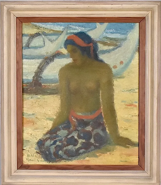 KNUT LUNDSTRÖM. Olja på träpannå.