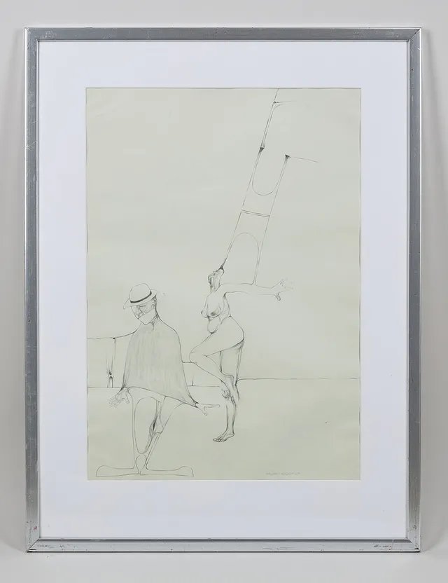 RAIMO KANERVA (1941-1999). Figurer, signerad samt daterad -66, teckning.