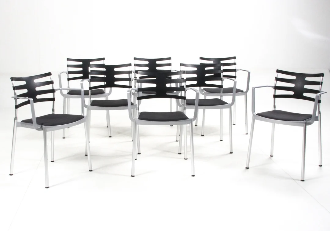 Kasper Salto. Eight armchairs, model 'Ice' KS212. (8) — Furniture/Chairs — Lauritz