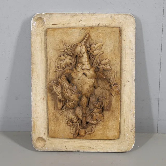 PLASTER CAST IMITATION FRENCH CARVED WALL PANEL.