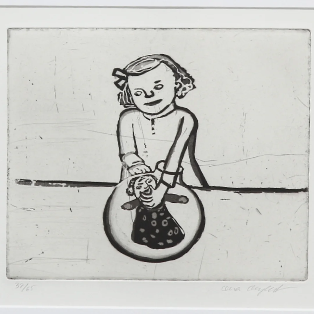 LENA CRONQVIST. Etsning, signerad och numrerad 37/65. — Engravings & Prints — Gomér & Andersson Linköping