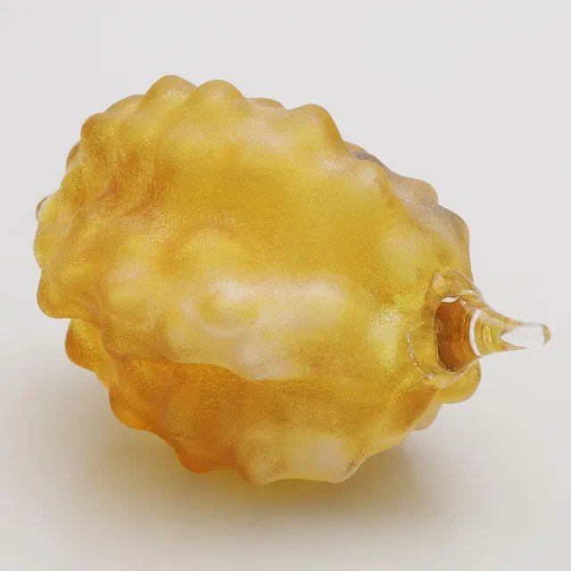 PER SUNDBERG. Skulptur, glas, frukt, Orrefors.