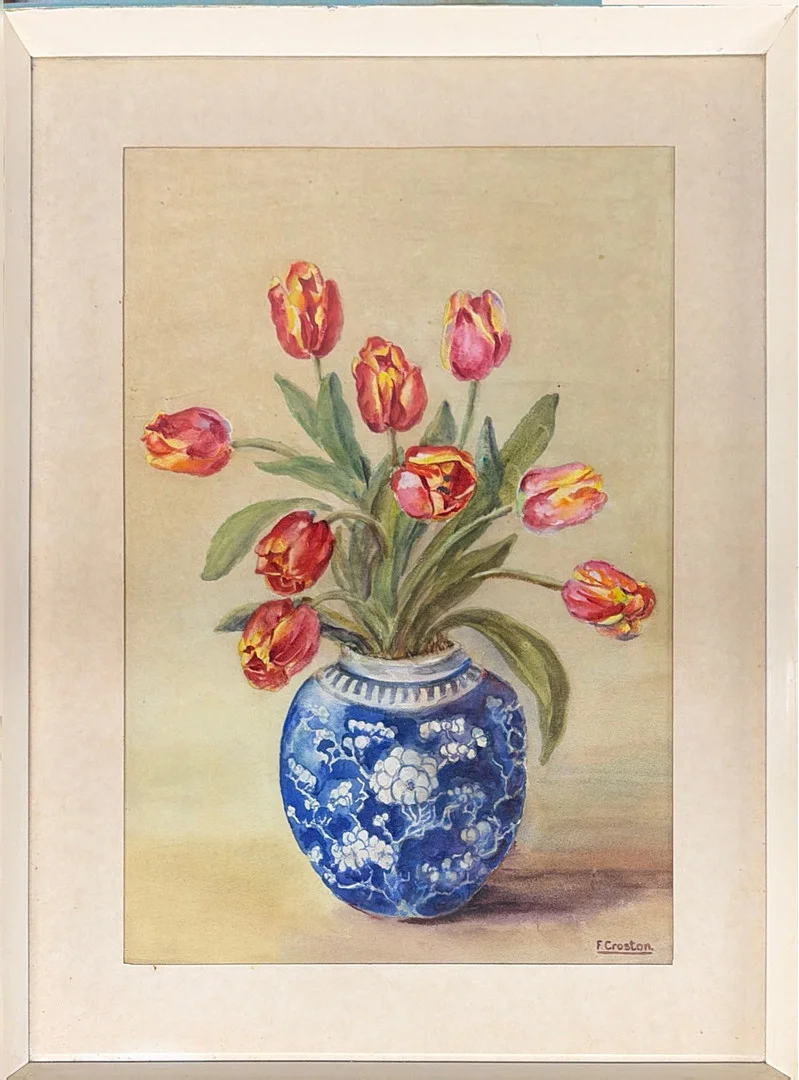 FRAMED FLORAL WATERCOLOUR. — Paintings — Chalkwell Auctions