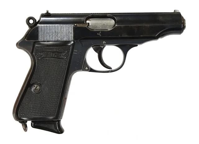 PISTOL, Halvautomatisk, fabrikat Walther Zella Mehlis, modell PP, kaliber 7,65mm, tillv.nr 165710P, se-nr b.