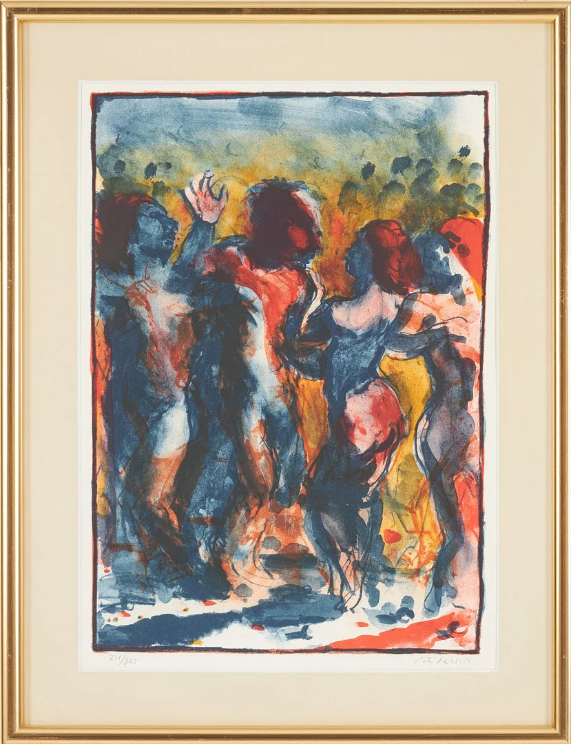 PETER DAHL. "Disco", litografi, signerad och daterad -81, numrerad 221/325. — Engravings & Prints — Stockholms Auktionsverk Sickla