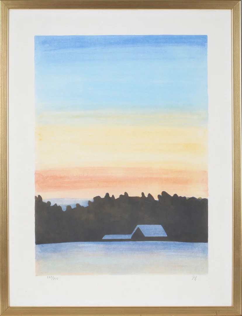 PÄR ANDERSSON. Landskap, litografi, signerad och numrerad 225/250. — Engravings & Prints — Stadsauktion Sundsvall