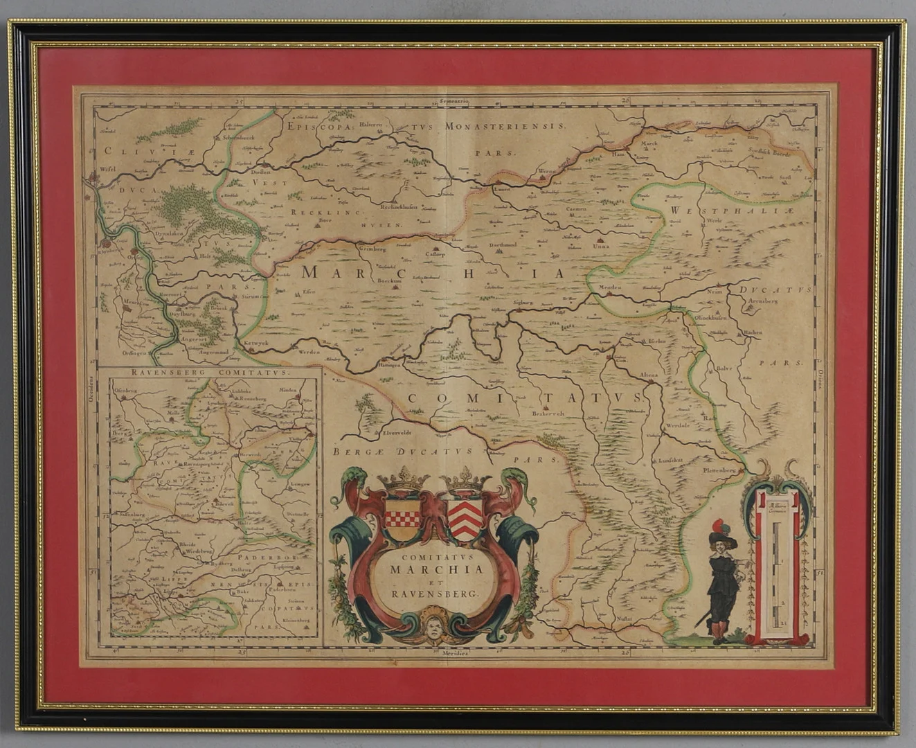 AFTER JOAN BLAEU. 'COMITATUS MARCHIA ET RAVENSBERG' (NORTH RHINE-WESTPHALIA). — Maps — Lawrences Auctioneers